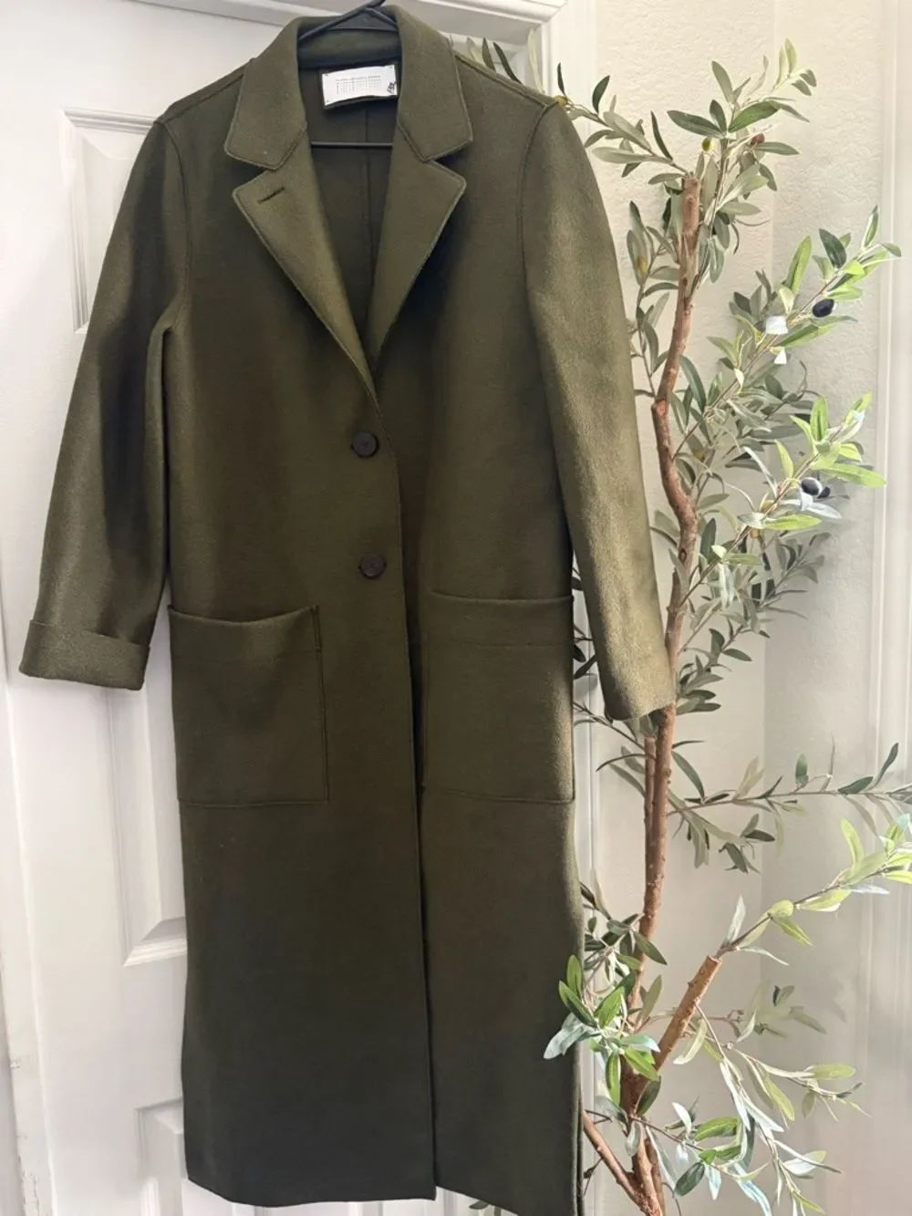 Harris Wharf London Boxy Coat In Pressed Wool